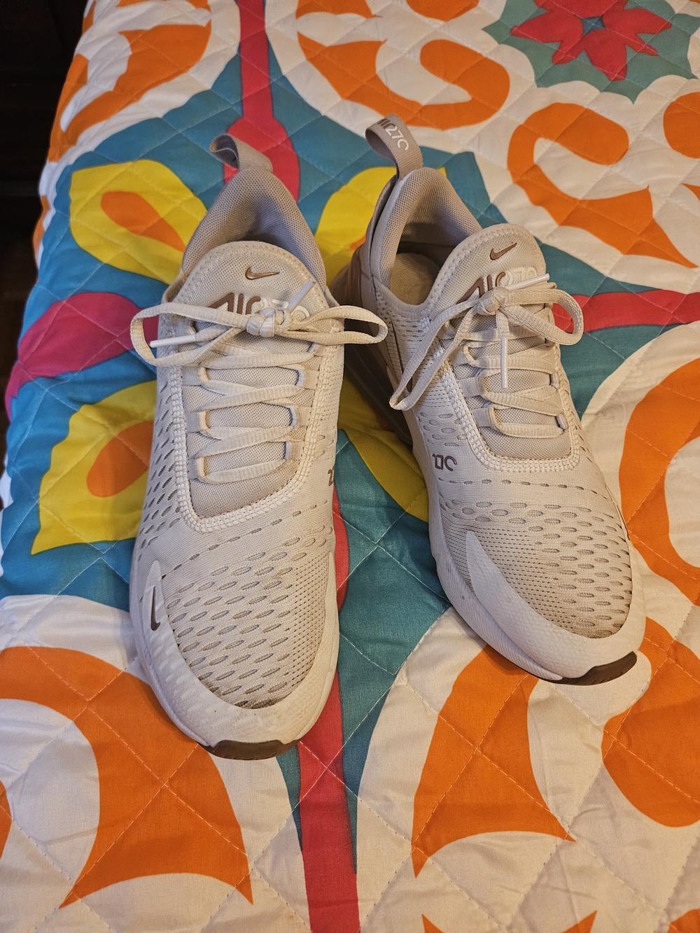 Nike Womens' Sneakers in Light Rose Gold with White Accents